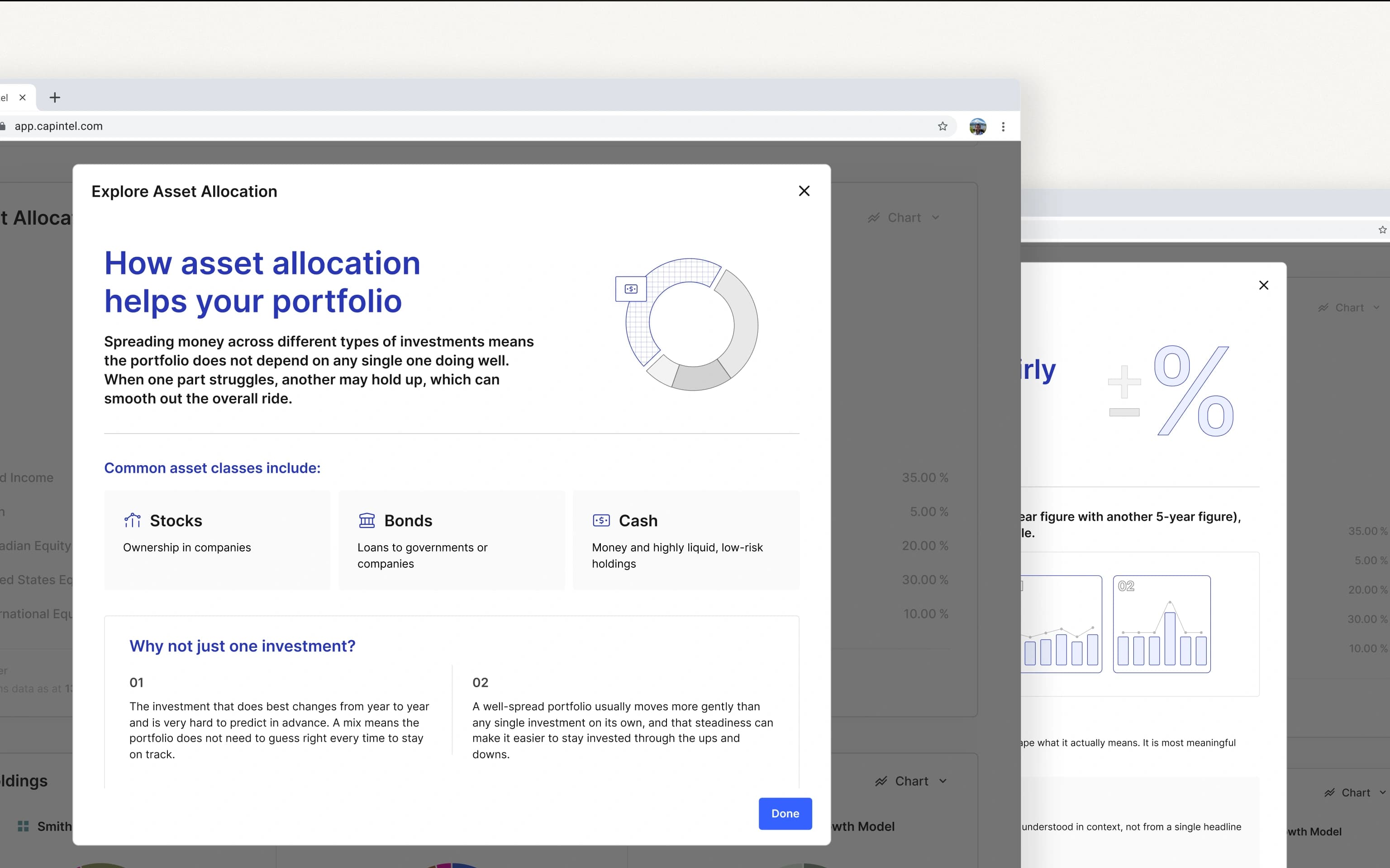 A plain-language definition panel triggered from a term inside the presentation